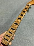 AAA Big head 22fret block Inlay binding Roasted Flame Maple Electric guitar neck