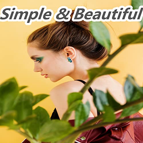 Blue Rhinestone Butterfly Stud Earrings La Luen Stylish Retro Boho Half Wing Butterfly Stud Cute Animal Earrings Women Birthday Party Jewelry For Girls #TOP6