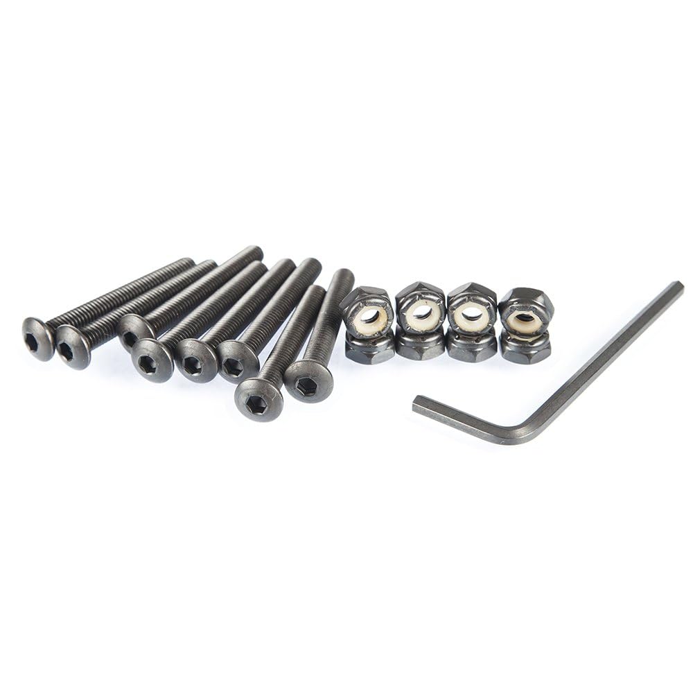 D-Street Black Allen Domehead - 1 1-2 Inch Skateboard Bolts