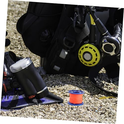 Carrete de buceo de aleación de aluminio con cuerda y soporte azul 5