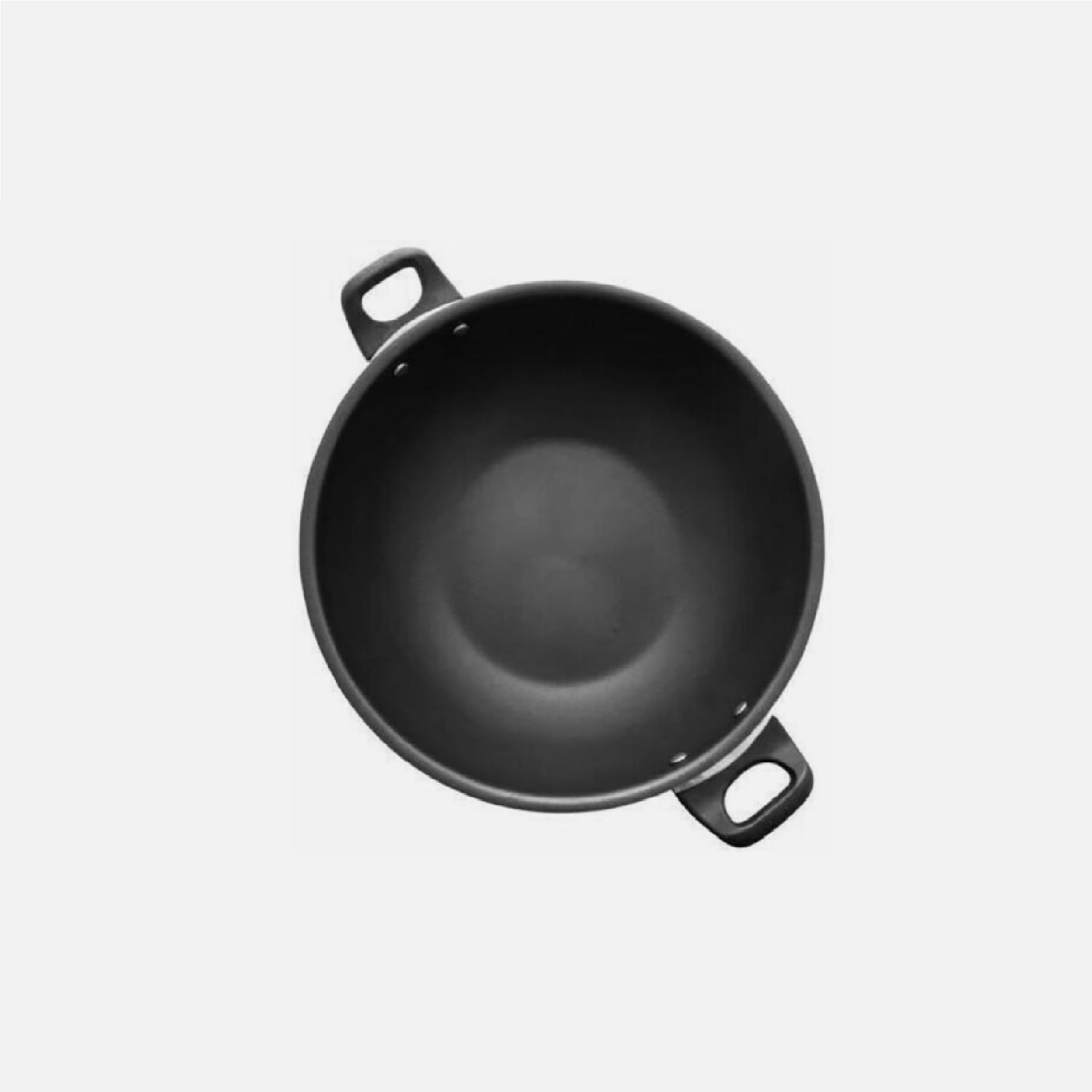 Wok de cocina antiadherente con base de inducción con tapa de cristal (32 cm)