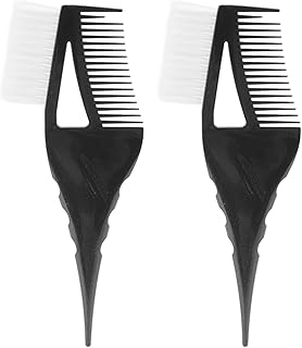 2 pincéis de coloração de tintura de cabelo, dupla face aplicar uniformemente escova de tingimento de cabelo aplicador de óleo de cabelo pincel de destaque para salão de cabeleireiro DIY