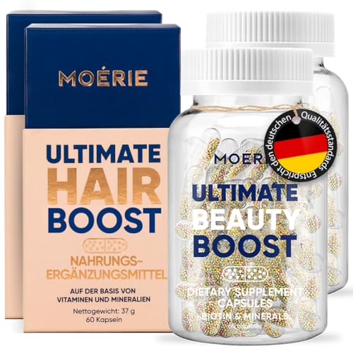 MOERIE Haar Vitamine - extra hochdosiert mit Biotin, Zink &