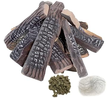 best ceramic logs for gas fireplace