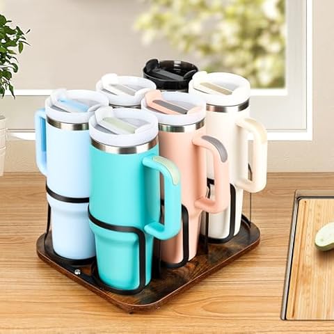 Water Bottle Organizer for Stanley, Push-Pull Stanley Cup Holder Organizer Rack for Kitchen Cabinet, Storage Holder for Stanley 20-40oz Tumbler 30-40 oz, Ideal Gift for Christmas Cover