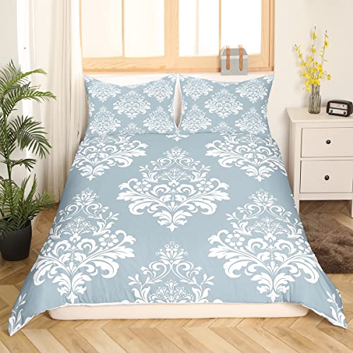 Housse de couette baroque ornement damas vintage king luxe - 4