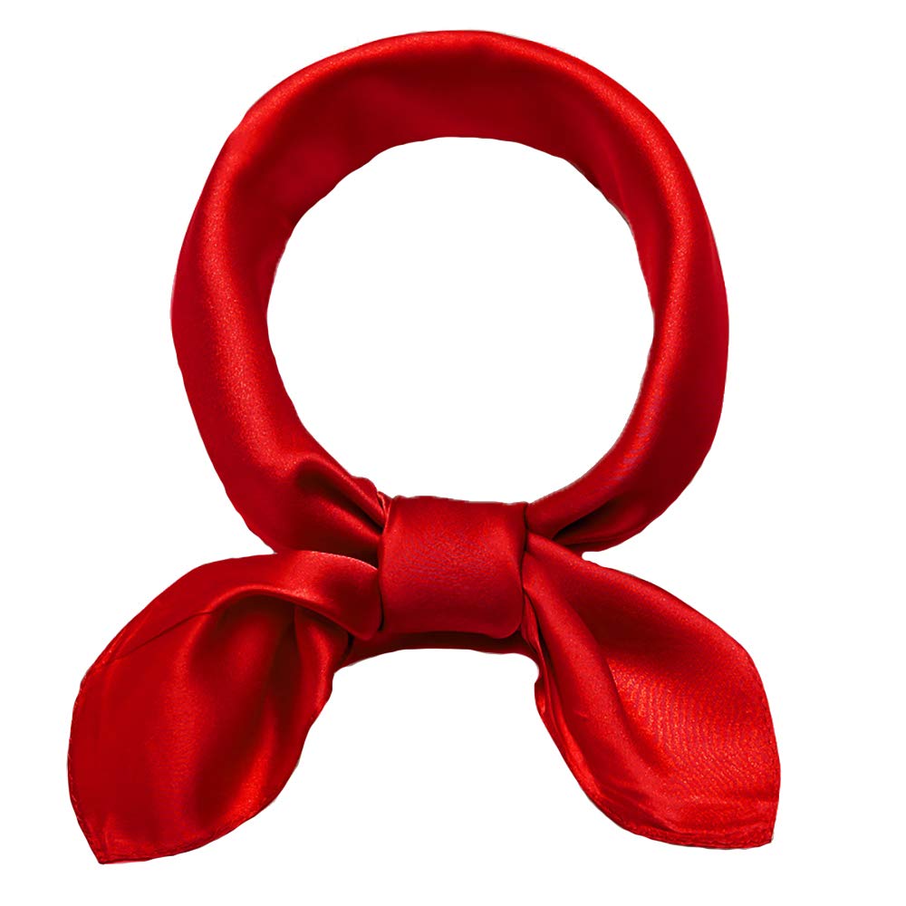 ANDANTINO 100% Real Mulberry Silk Scarf -21'' x 21''- Lightweight Neckerchief –Women Men Small Square Digital Printed Scarves