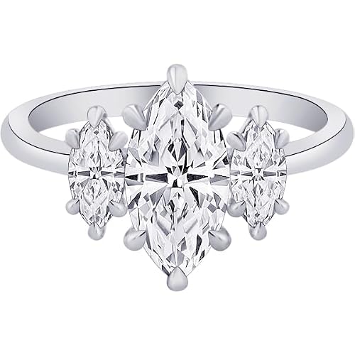 Houston Diamond District 3 Stone Marquise Ring