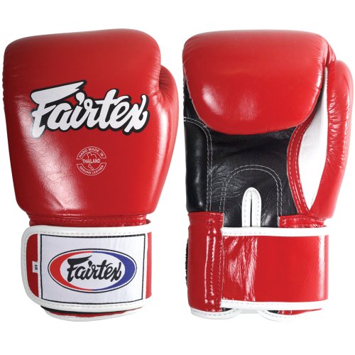 Fairtex Muay Thai Style Training Sparring Gloves, 14 Oz, Red #TOP7
