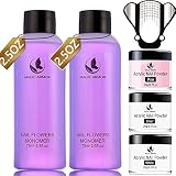 MAGIC ARMOR Acrylic Liquid Monomer and Acrylic Powder Set - 3 Colors Acrylic Powder Clear Pink White