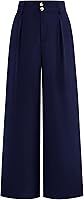 BTFBM Women's High Waisted Wide Leg Pleated Palazzo Pants - Business Casual Office Trousers 2026