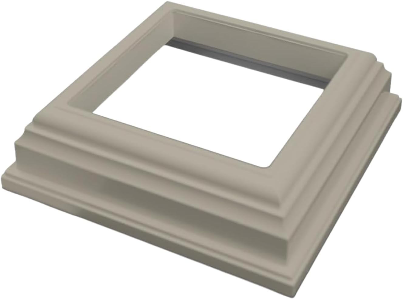 Weatherables 4x4 Post Skirt – Weatherproof Premium Vinyl Post Skirt with Easy Slide on Installation on Patios, Porches, Mailbox Posts, or Vinyl Fence Post (Khaki)