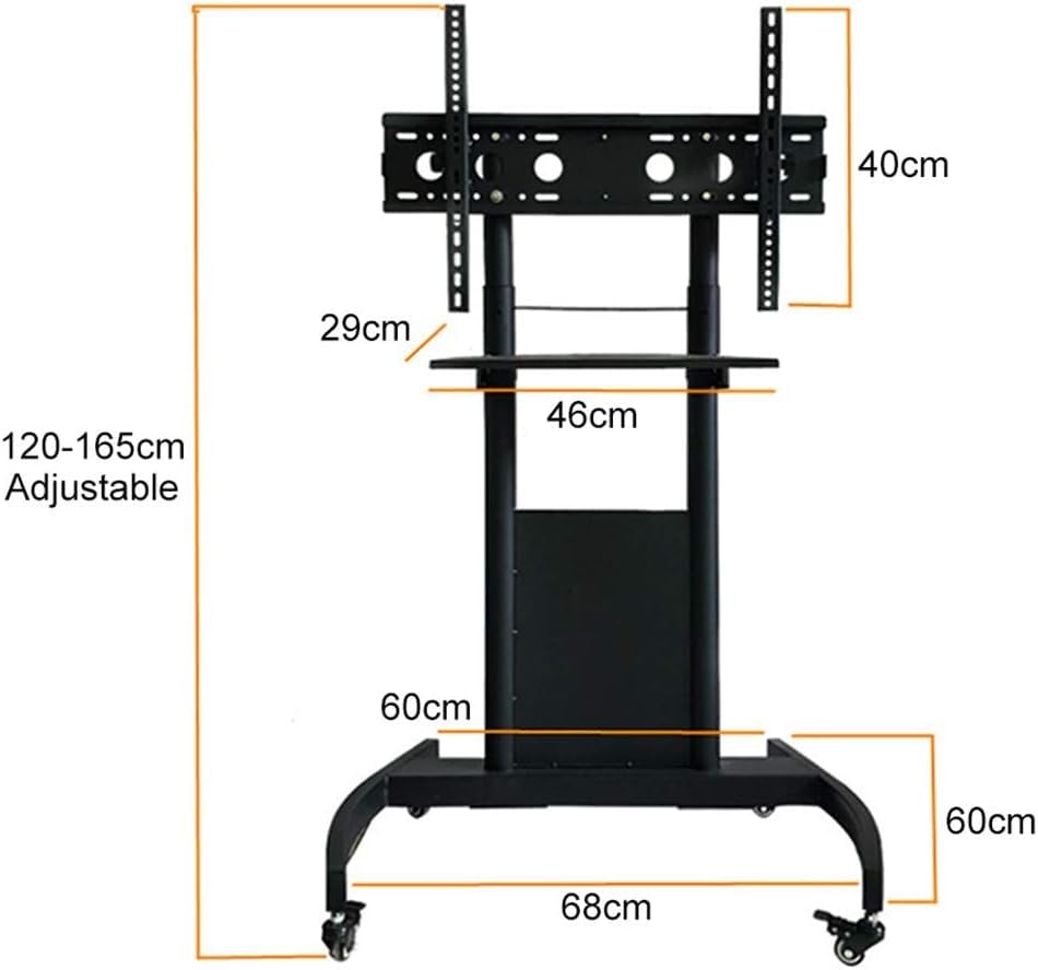 Soporte móvil para TV con ruedas y estante ajustable miniatura 2