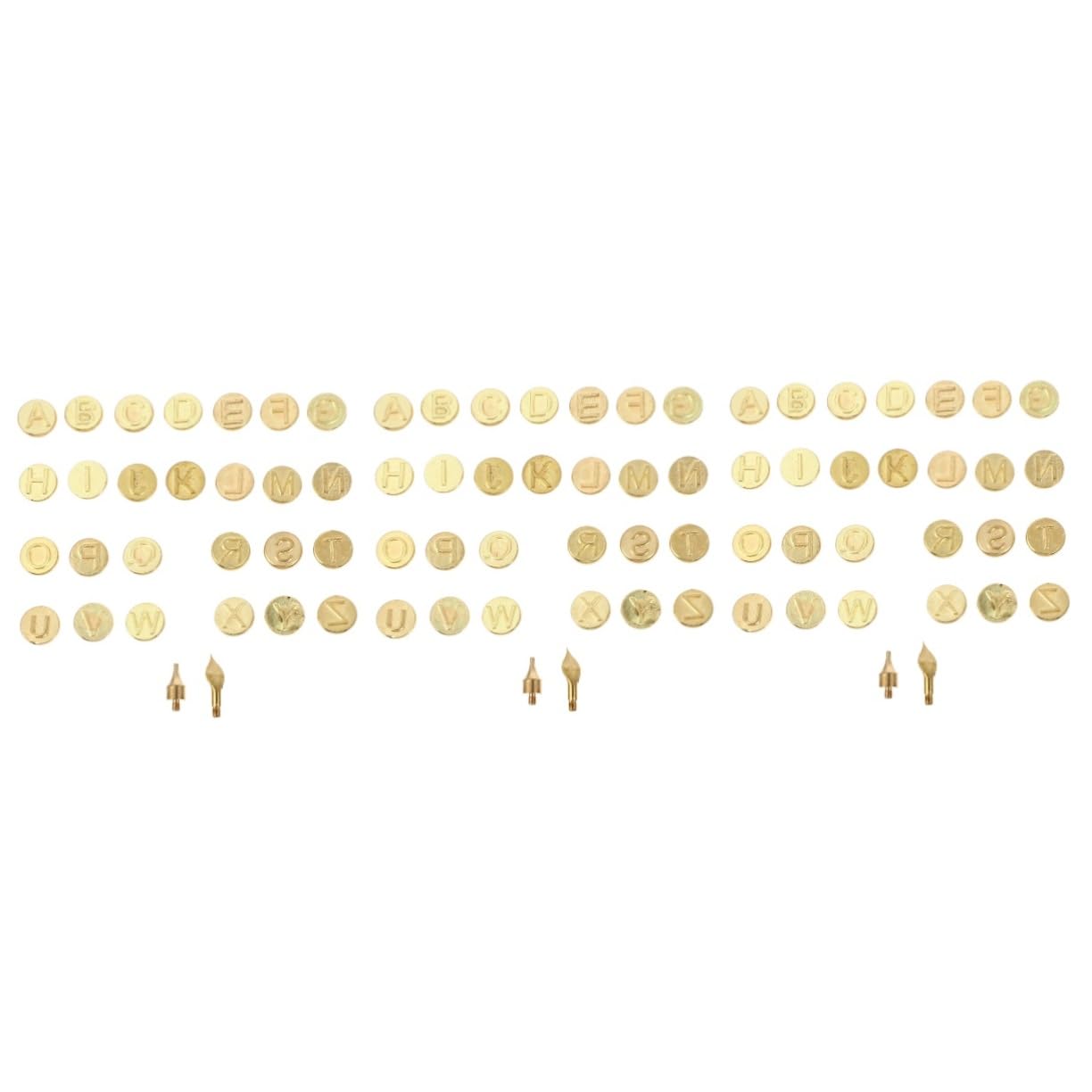 EXCEART 3sets Punzoni per Pirografia Legno con Lettere Maiuscole per Incisione su Legno e Sughero Strumento per Decorazioni e Regali Personalizzati