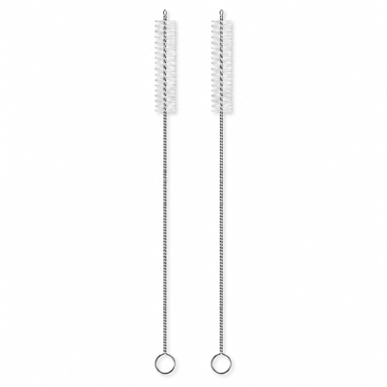 MAPPERZ Long Straw Cleaning Brush Stainless Steel Nylon Thin Pipes Drinking Straw Washing Cleaning Brushes/Straw Brushes with Tiny Bristles, for Tumbler, Sippy Cup, Bottle and Tube, Pack of 2-picture-4