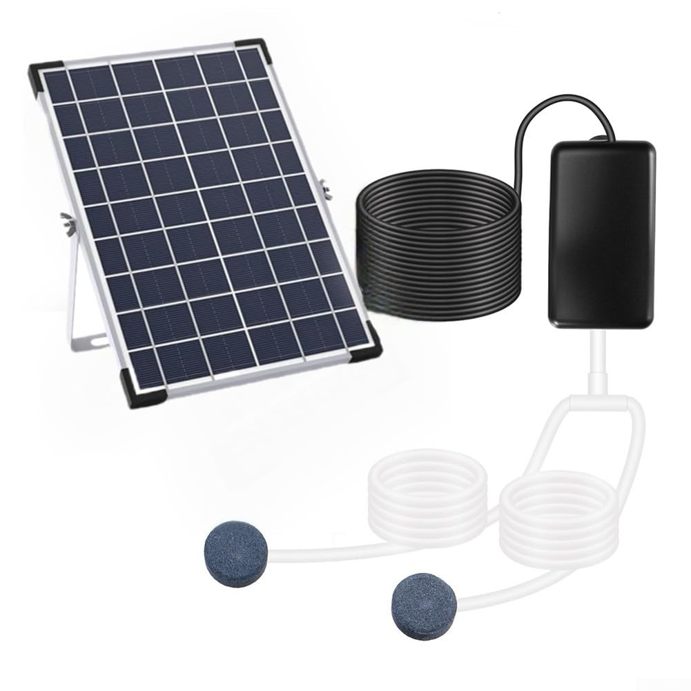 Pompe à oxygène solaire bassin aérateur étang aquarium extérieur solaire portable 5W 2400mAh