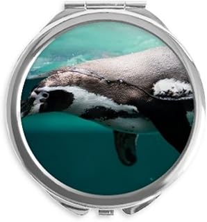 Marine Organism Whale Animal Picture Hand Compact Mirror Round Portable Pocket Glass