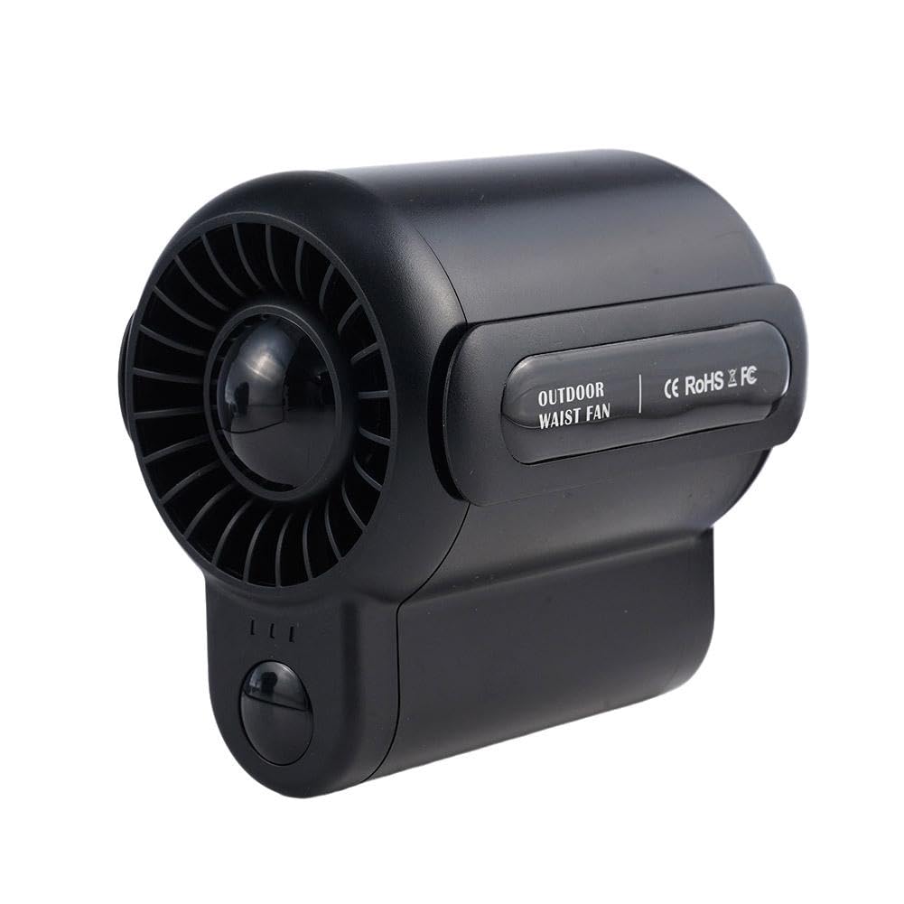 Mini ventilatore da vita, ventilatore portatile 2025, 3 velocità, forte flusso d'aria, indossabile, con clip personale, ventilatore ricaricabile con clip per cintura con porta USB per lavori