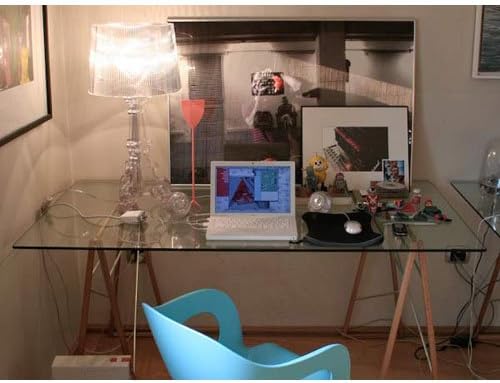 Miniatura 2 de Kartell Bourgie Ghost - Lámpara de mesa de lectura contemporánea para dormitorio, lámpara de mesa de estudio y escritorio (transparente)