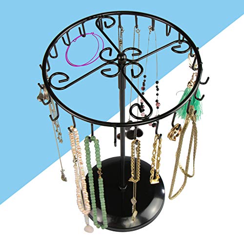Gioielli supporto girevole con 24 Ganci - Nero 34