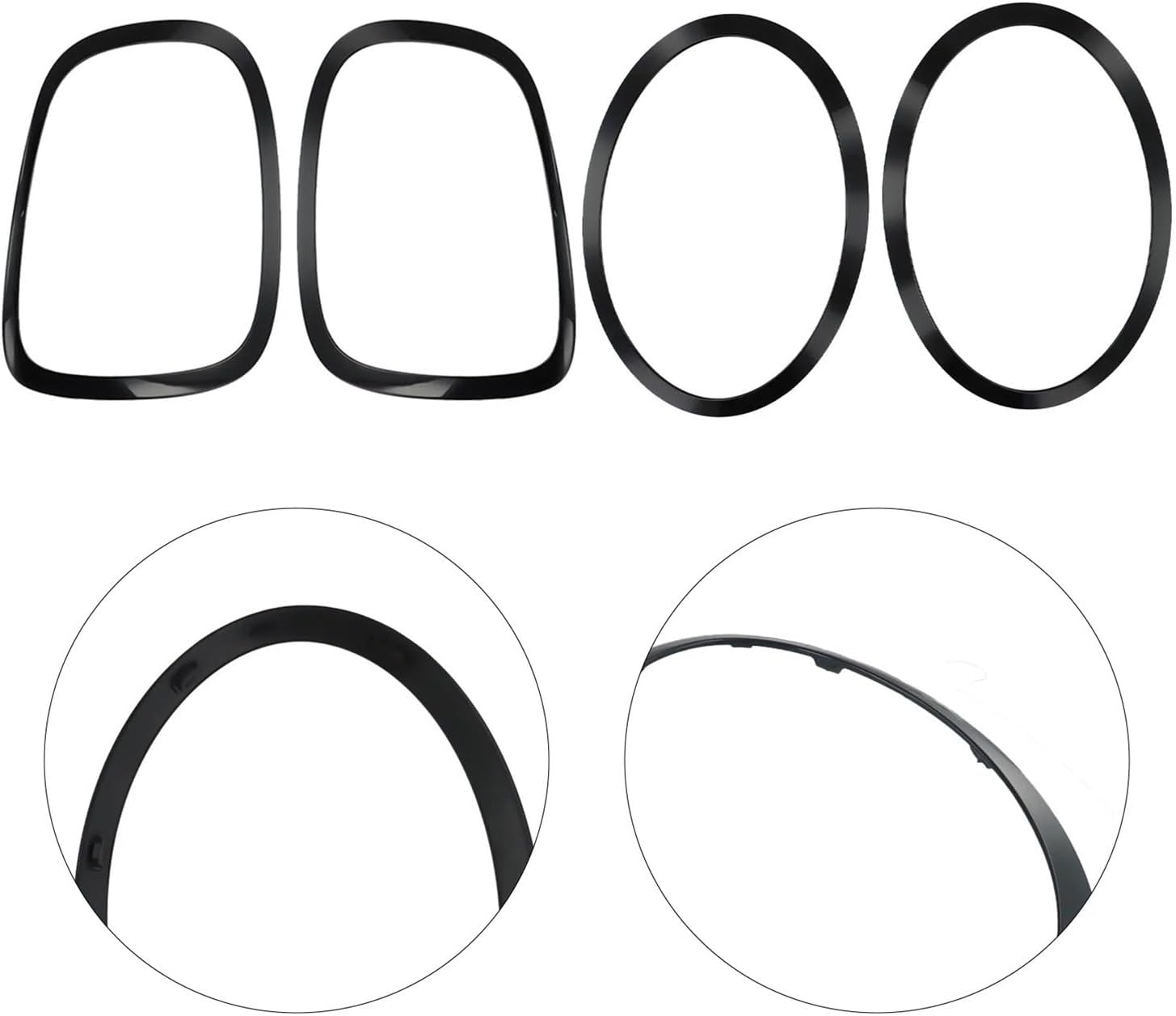 Headlight Trims Headlight & Taillight Rings 51137300631; 51137300632; 51712285495; 51712285496 For Mini Compatible For Cooper F55 F56 F57