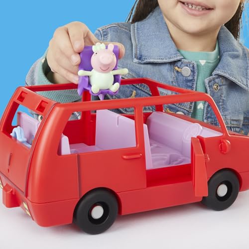 Peppa Pig La Grande Voiture Familiale, Coffret, Jouets pour Filles, 2 Figurines Peppa et Evie, Jouets Créatif pour Enfants, Jouets dès 3 Ans