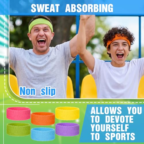 Image of Libima Kids Sweatbands Bulk Boys Headband for Sports Kids Cotton Terry Youth Sweatbands Elastic Sports Headbands Wicking Athletic Bands for Team Activity