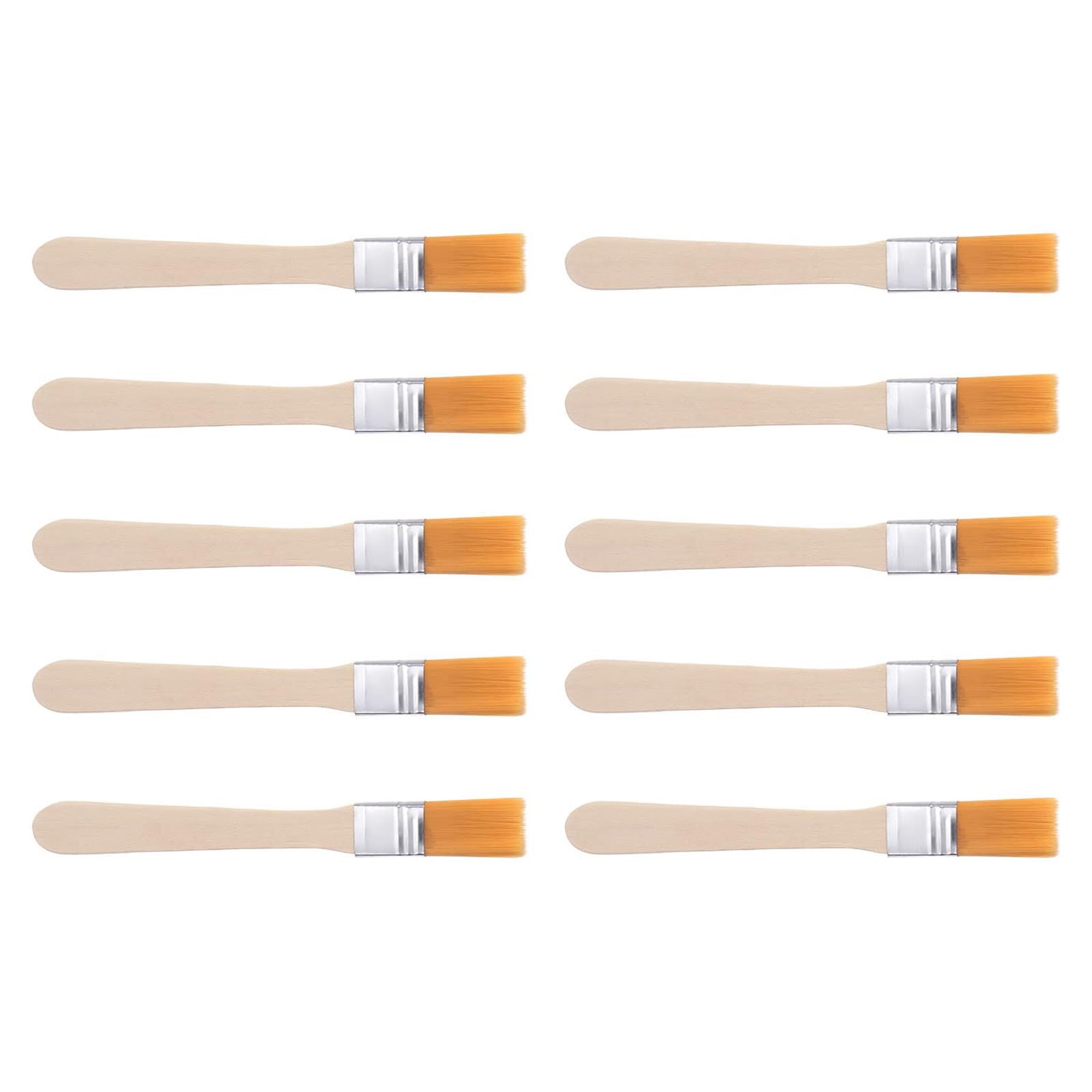 TA-VIGOR 10pcs 0.6 inch (14mm) Soft Bristle Paint Brushes, Nylon Bristle Paintbrush with Wood Handle for Touch Up, Wood, Cabinets, Fences, Edges and DIY Painting