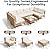 Devoko Patio Furniture Set,7 Pieces Outdoor Wicker Sectional Couch with Thick Cushions &Glass Tabletop, PE Rattan Backyard Conversation Sofa with Coffee Table for Deck, Porch