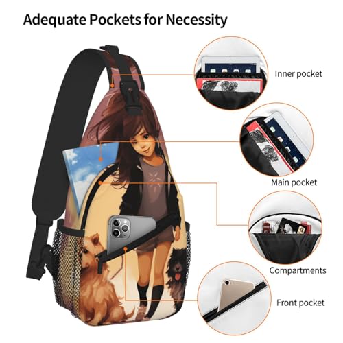 Mochila bandolera tipo Crossbody para senderismo y viaje miniatura 4