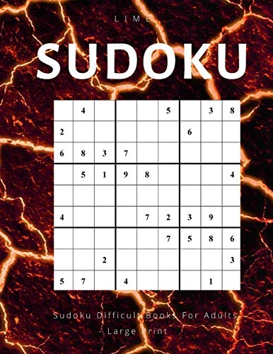 Lime Sudoku difficult books for adults large print: Sudoku hard level with answers for extreme, advanced and expert puzzle game solvers.