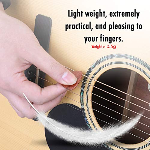 RuleaxAsi Madeira Guitar Picks Acessórios Guitarra Instrumento Musical Ferramenta 3mm Espessura Pica