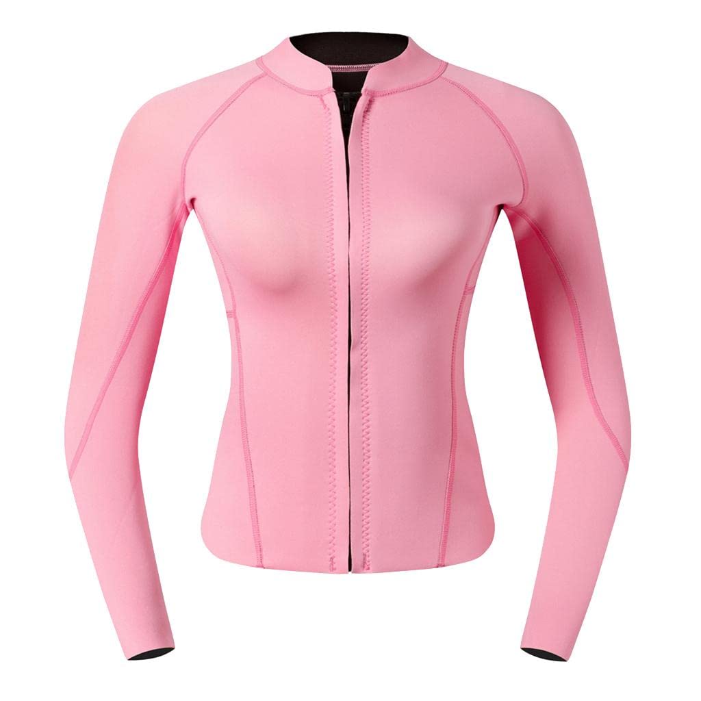 UJEAVETTE 2mm Neoprene Women Wetsuit Jacket Coat for Scuba Diving Swimming Pink XS-picture-28