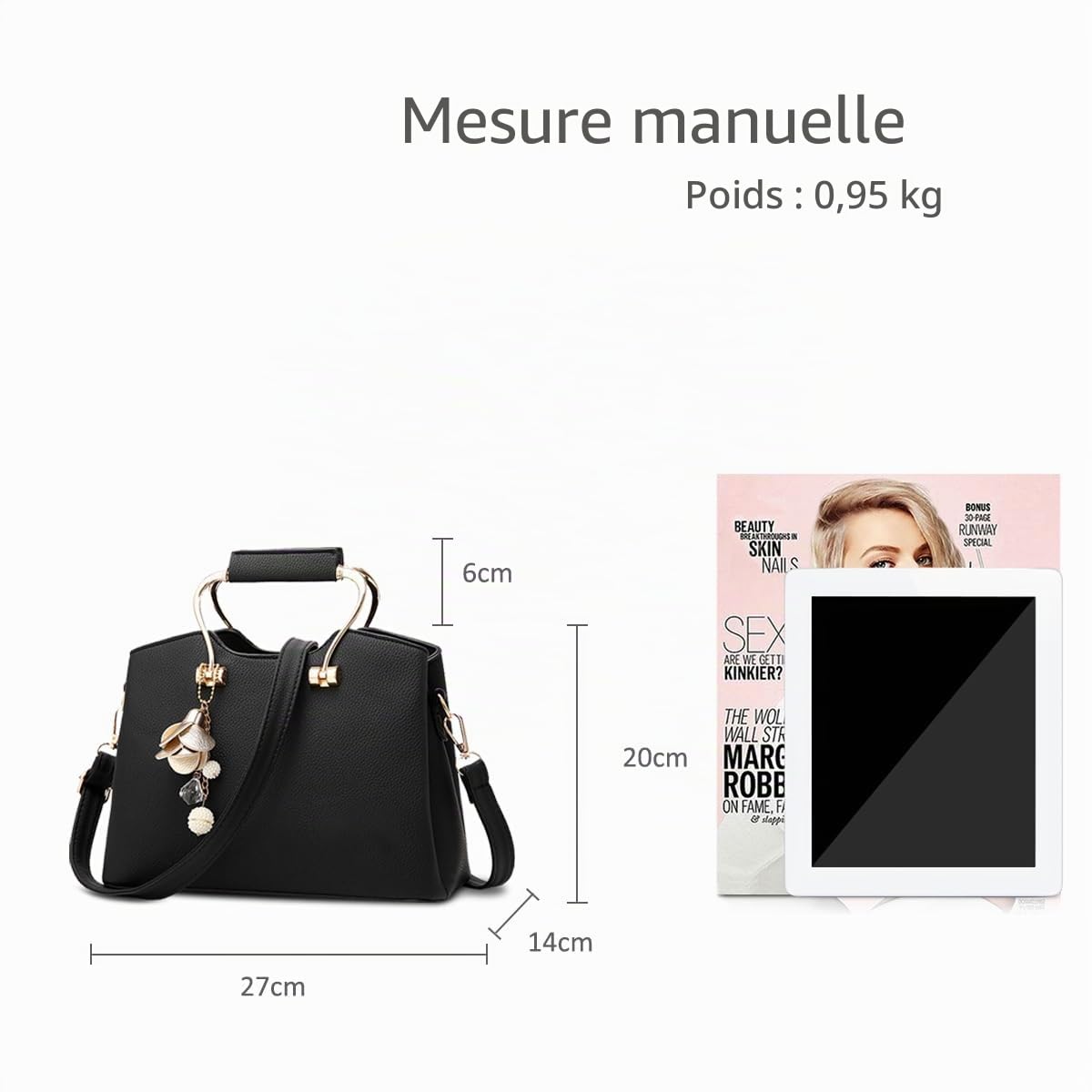 NICOLE&DORIS Femmes Sacs À Main Fourre-Tout Poignée Sacs À Bandoulière Sac Crossbody Sac En Cuir Pour Dames avec Longue Sangle