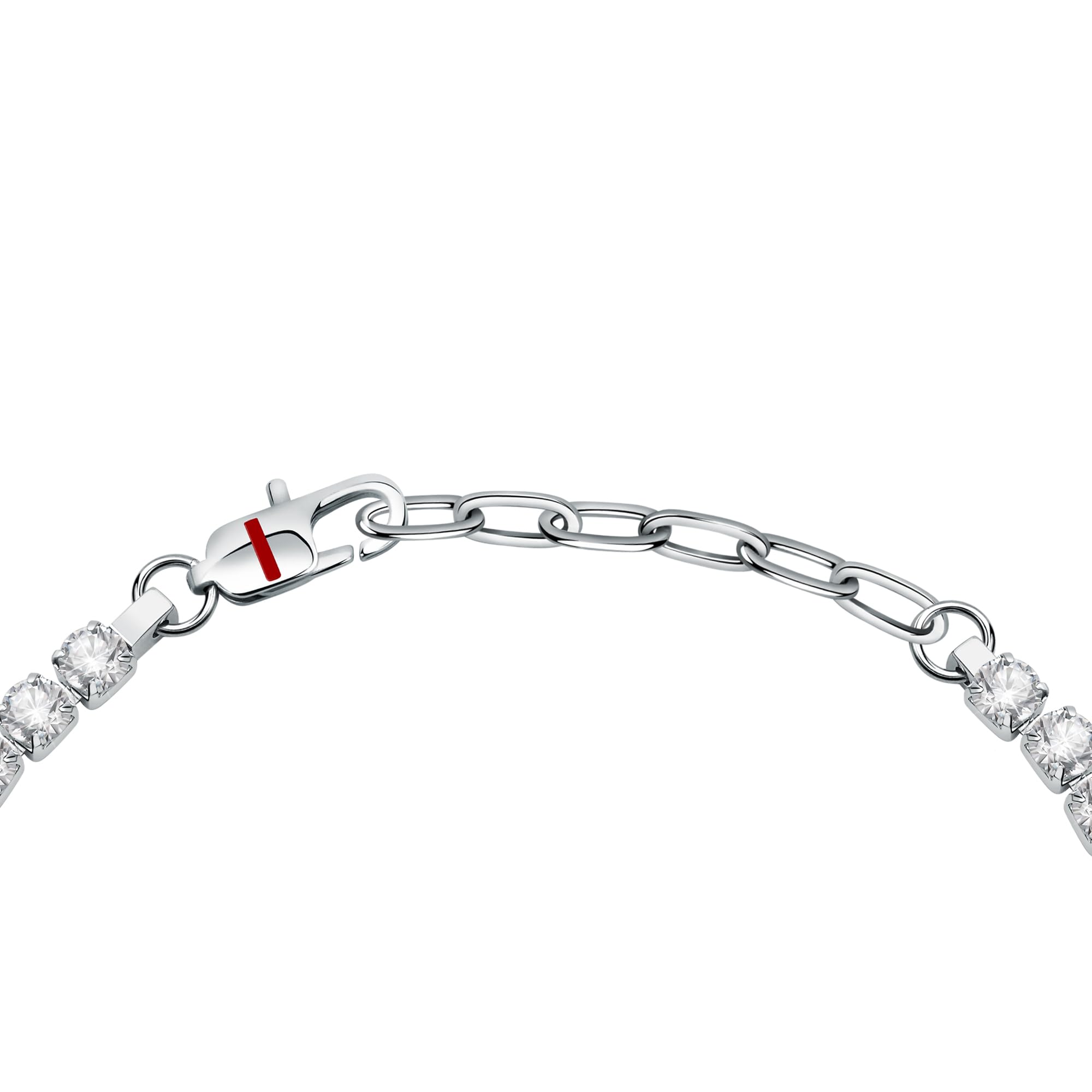 SECTOR Bracciale Polseira, Tennis, AÇO Prate. E Cristal Prate,22 CM SANN46 Marca