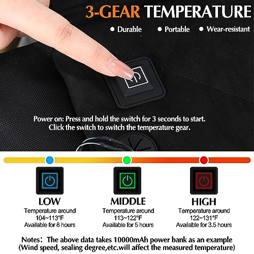 Thyle 2 Pcs Portable Heated Seat Cushion For Bleachers Foldable Heating Cushion 3 Mode Adjustable Heated Stadium Chair Heated Bleacher Seat For Bleachers thumb #2