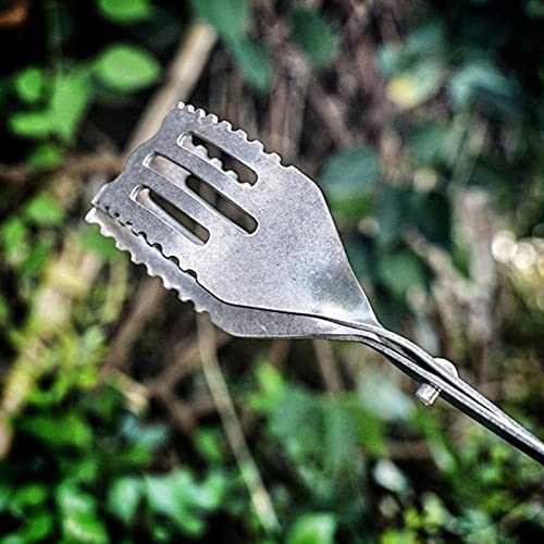 lenha – Pinças fogueira para serviço pesado – Ferramenta lareira para madeira, pinças carvão 50 cm p