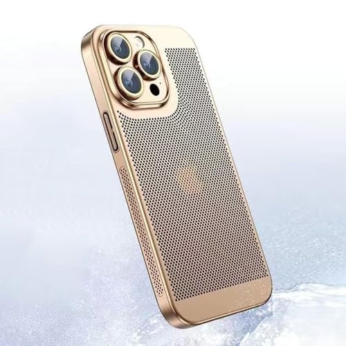 Coque de téléphone à dissipation de chaleur or pour rester connecté en été