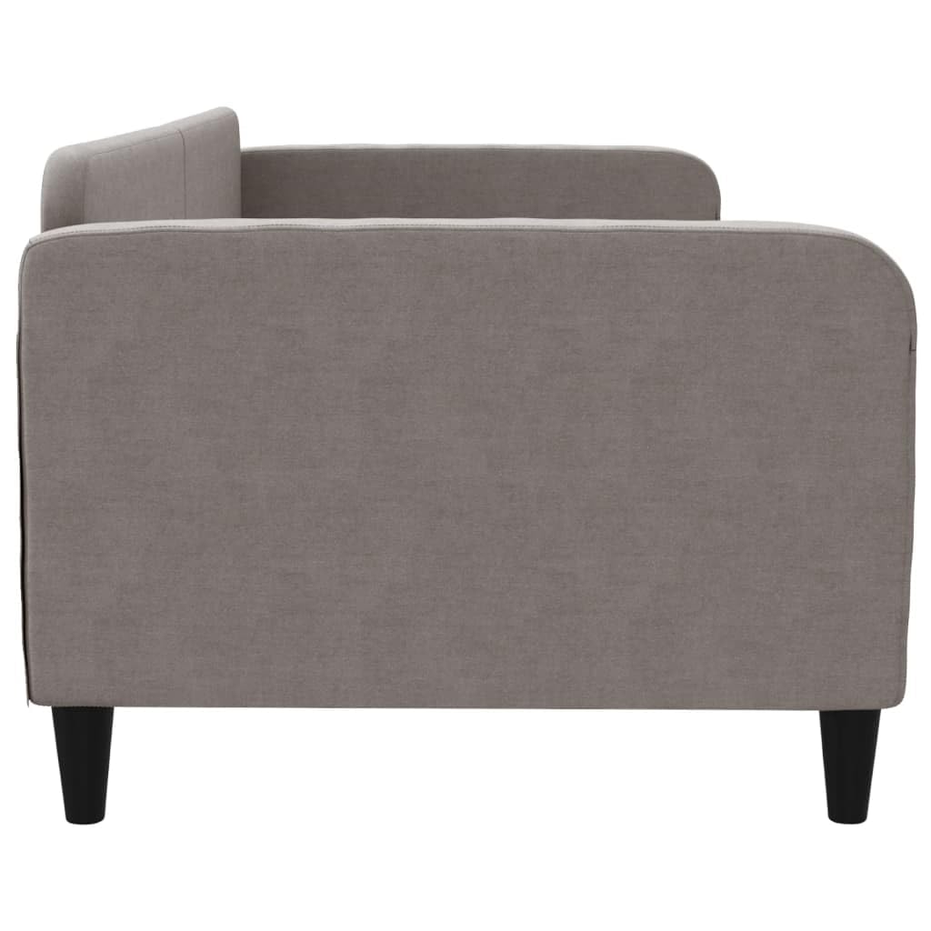 Brokky 354036 Letto da Giorno Tortora 90x200 cm in Tessuto Divano Letto,Giroletto, Singolo, Matrimoniale, Moderna