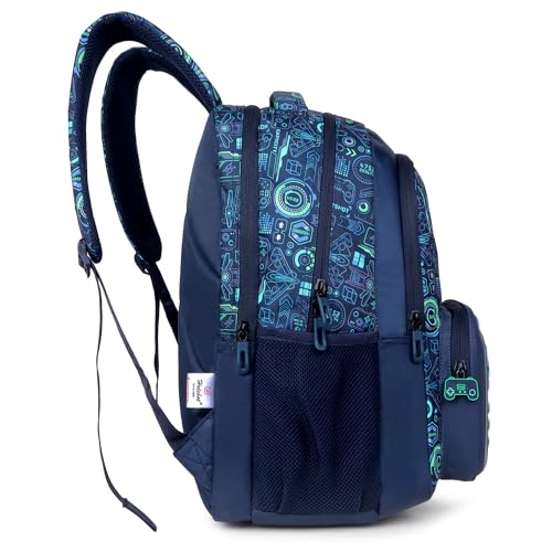 Image of HOT SHOT BAG GAMER 1446|3D EMBOSSED DESGIN|SCHOOL BAG|TUTUION|KIDS & CHILDRENS BACKPACK|WATER RESISTANT|18 INCH|FOR BOYS & GIRLS|32 LITERS BACKPACK