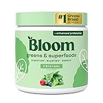 Bloom Nutrition Superfood Greens Powder, Digestive Enzymes with Probiotics and Prebiotics, Gut Health, Bloating Relief for Women, Chlorella, Green Juice Mix with Beet Root Powder, 30 SVG, Original