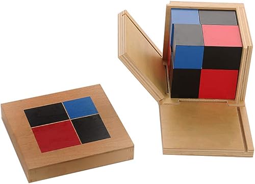 Miniatura 3 de LEADER JOY Materiales de matemáticas Montessori para juguetes de herramientas de aprendizaje temprano preescolar (cubo binomial)