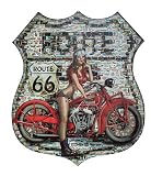 Estado: Nuevo Muestra de la Lata Cartel de Chapa Ruta 66 Decoración de la Pared Hoja 80cm