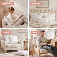 Utopia Bedding 18x18 Pillow Inserts, White Throw Pillows for Couch, 2 Pack — image 5