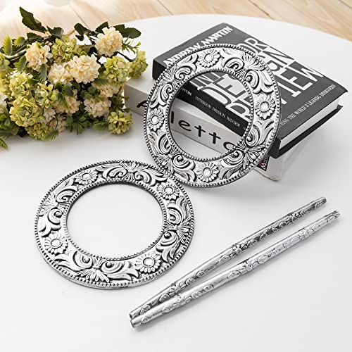 Classical Style Quality Curtain Tieback,Resin,Set Of 2 (Silver) #TOP2