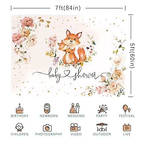 Fondo fotográfico rosa de 7x5 pies para baby shower miniatura 6