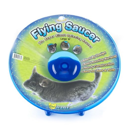 Ware Manufacturing Flying Saucer Exercise Wheel for Small Pets, 12-Inch - Colors May Vary