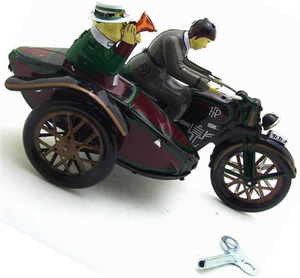 Charmgle Wind-up Toy Retro Motorcycle Theme Tin Toys Adult Collection Gifts Handmade Desk Toy Home Decoration
