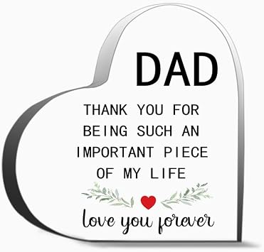Dad Thank You for Being an Important Piece of My Life - Inspirational Gift for Family Coworker, Home Decor, 4 x 4 inches