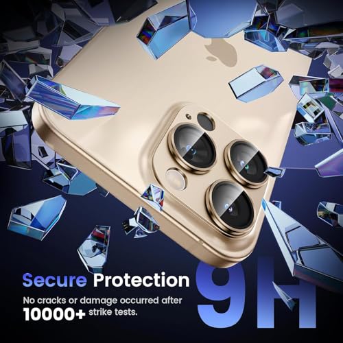 Image of TITANIUM Camera Lens Protector For IPHONE 16 PRO / 16 PRO MAX ( DESERT ) UHD 9H Glass, Anti Drop, Scratch Resistant, Case Friendly, Removable, Waterproof, Heavy Duty Camera Protector, ( BUY 2 GET 1 FREE )